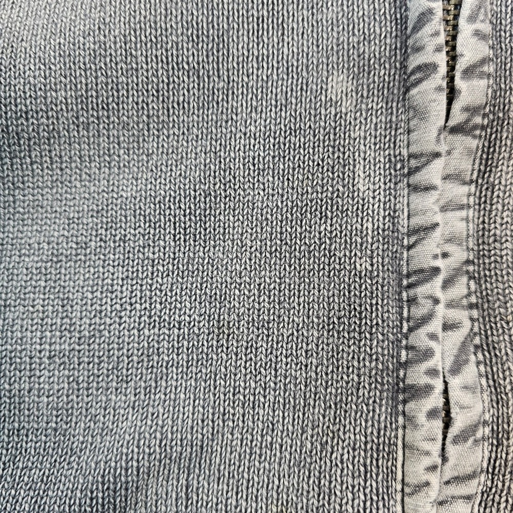 BKE Athletic Mens Full Zip Ribbed Knit Sweater Charcoal Gray Mock Neck L - Picture 13 of 16